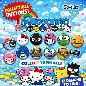 Hello Kitty x Loungefly Mystery Button Pack NEW